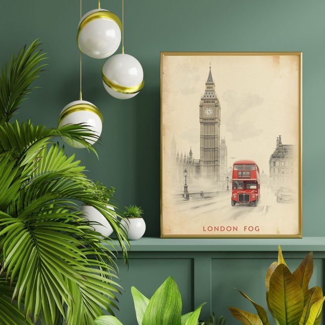 London Fog Vintage Big Ben Travel Print (Creator Uploaded)