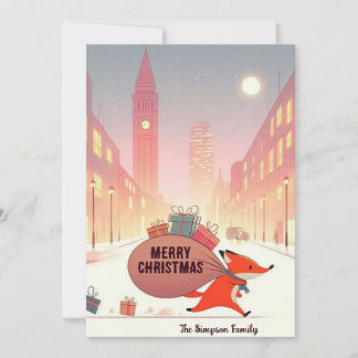 London fox holiday card