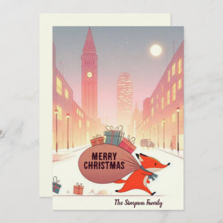 London fox holiday card