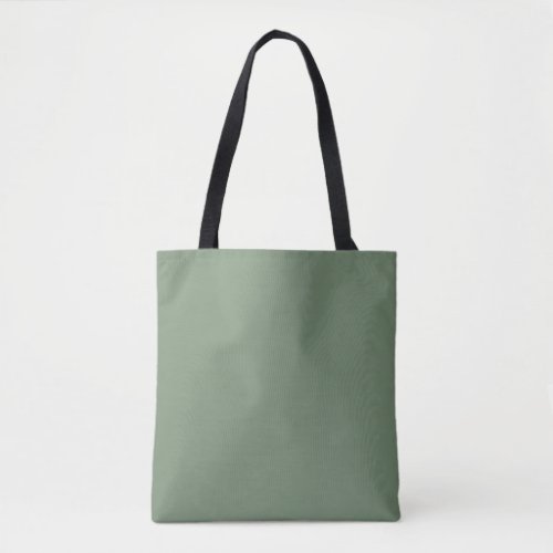 London Frost Muted Green Solid Color Print Earthy Tote Bag