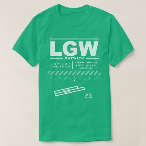 London Gatwick Airport LGW T_Shirt