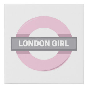 London Girl Tube Sign Underground Artwork