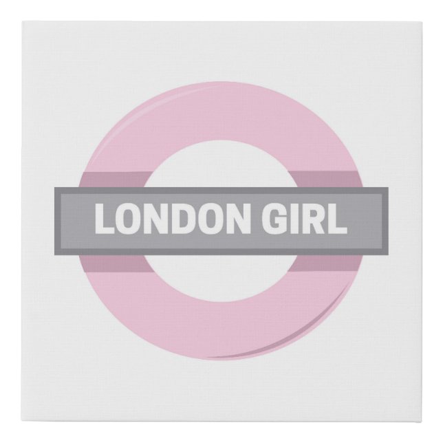 London Girl Tube Sign Underground Artwork (Front)