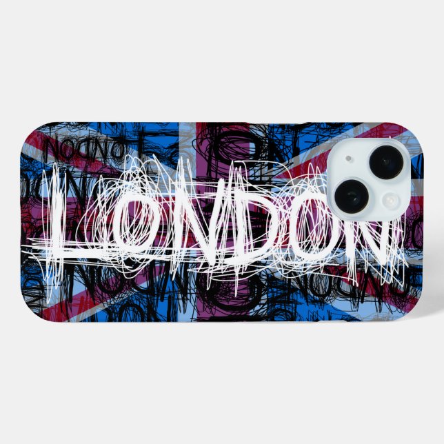 London Graffiti Scratch iPhone Case (Back (Horizontal))