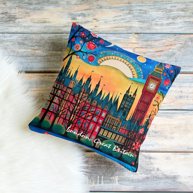 London Great Britain  Throw Pillow (Creator Uploaded)