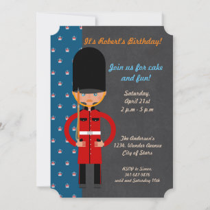 London Guard Boy Birthday Party Invitation