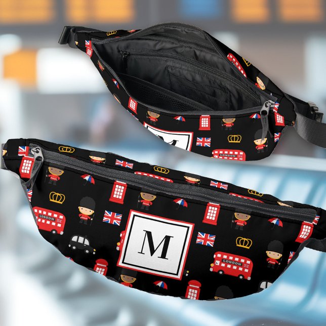 London Guards Bus Name Monogram British England  Fanny Pack (London Guards Bus Name Monogram British England Fanny Pack)