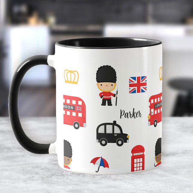 London Guards Bus Name Monogram British England Mug (London Guards Bus Name Monogram British England Mug)