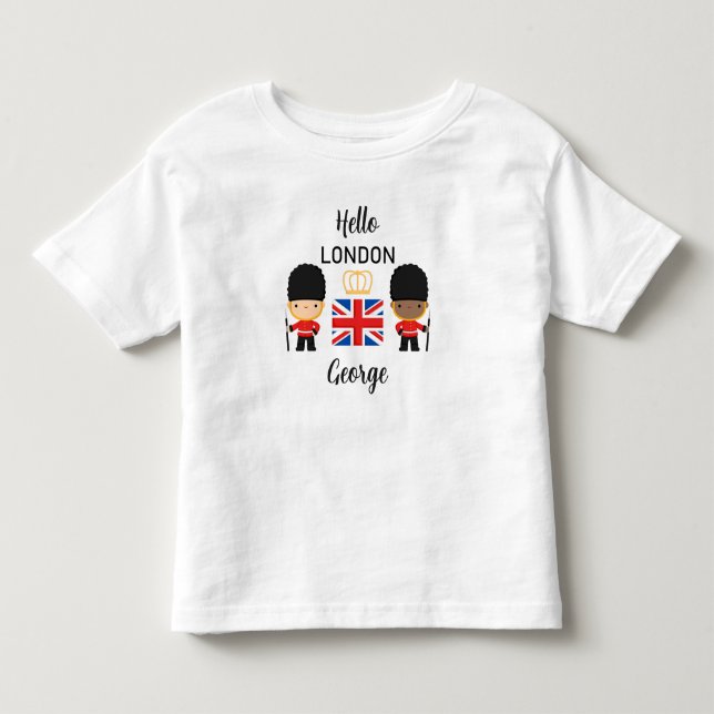 London Guards Mixed Skin Boy Name British England Toddler T-shirt (Front)