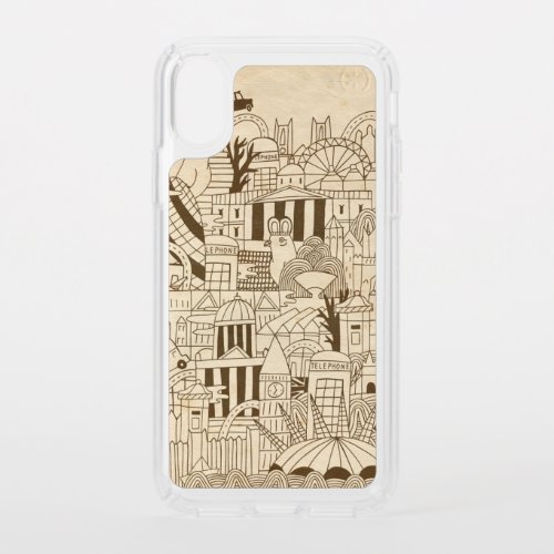 London Hand Drawn on Old Paper Speck iPhone X Case