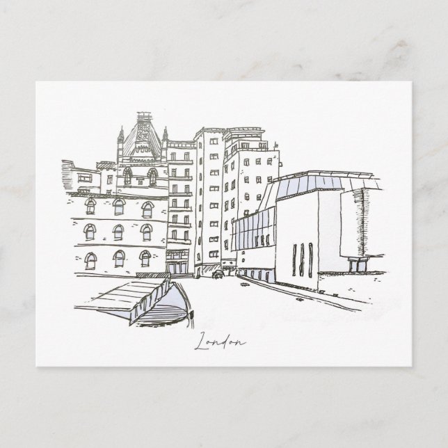 London hand sketch  postcard (Front)