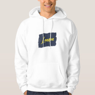 London Handwritten Yellow Typography  Hoodie