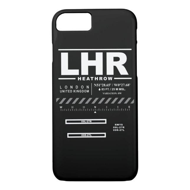 London Heathrow Airport LHR iPhone Case (Back)