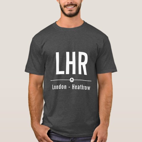 London Heathrow LHR Airport Code _ Aviation T_Shirt