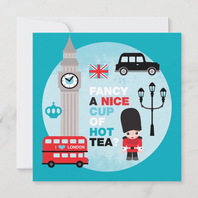 London high tea lunch invite (Front)