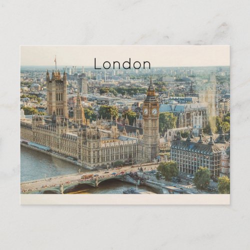 London House of Parliament Big Ben Postcard