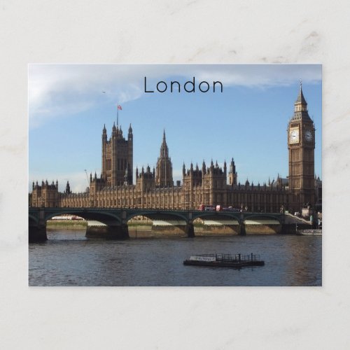 London Houses of Parliament Postcard