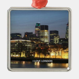 London: I Love London Metal Ornament