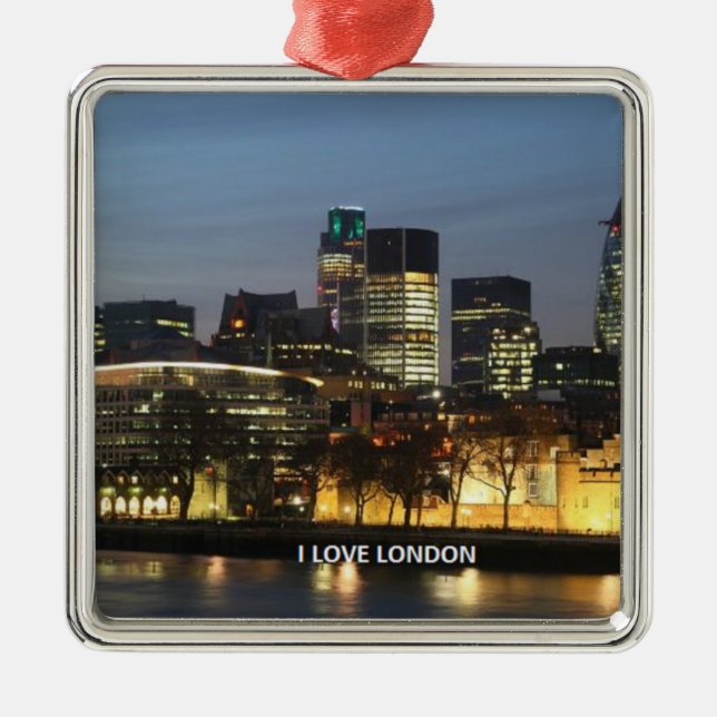 London: I Love London Metal Ornament (Front)