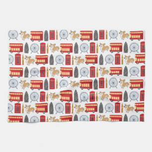London Icon Collage Kitchen Towel