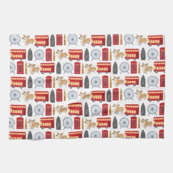London Icon Collage Kitchen Towel by DippyDoodle at Zazzle