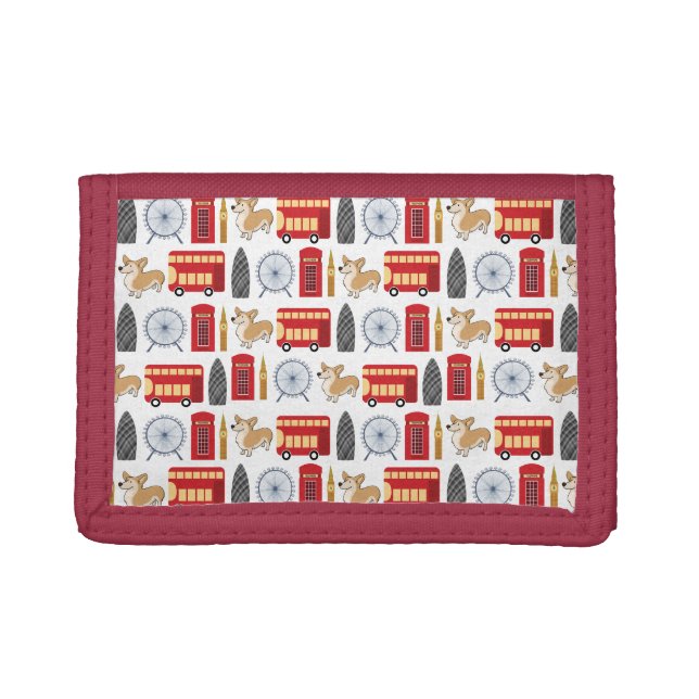 London Icon Collage Tri-fold Wallet (Front)
