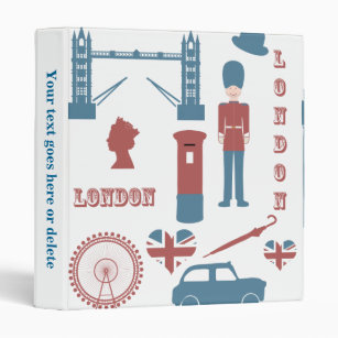 London Icons Retro Love custom binder, photo album 3 Ring Binder