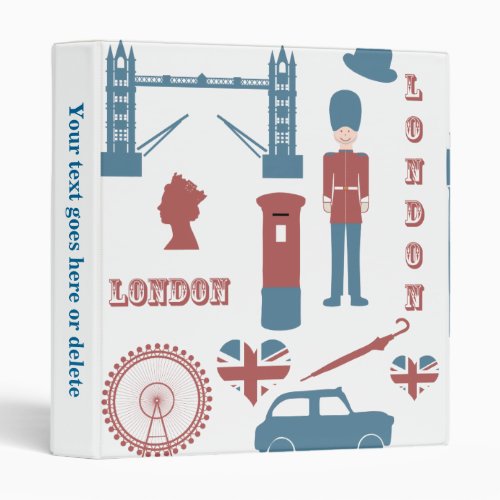 London Icons Retro Love custom binder photo album 3 Ring Binder