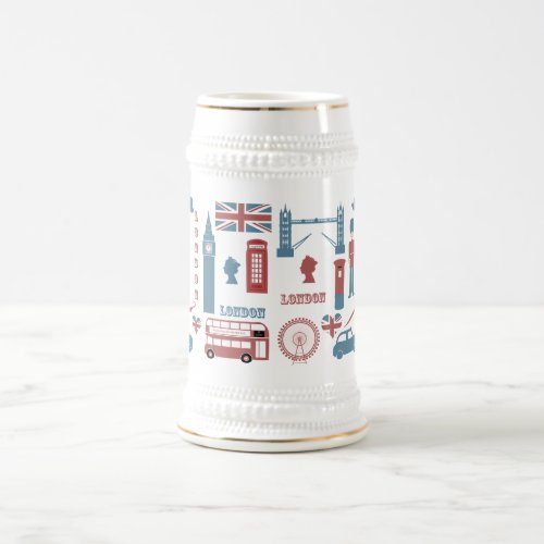 London Icons Retro Love Souvenir tankard Beer Stein