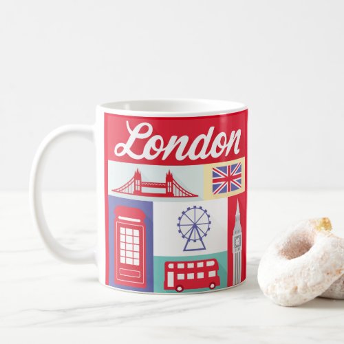 London Icons Souvenir England Great Britain UK Mug