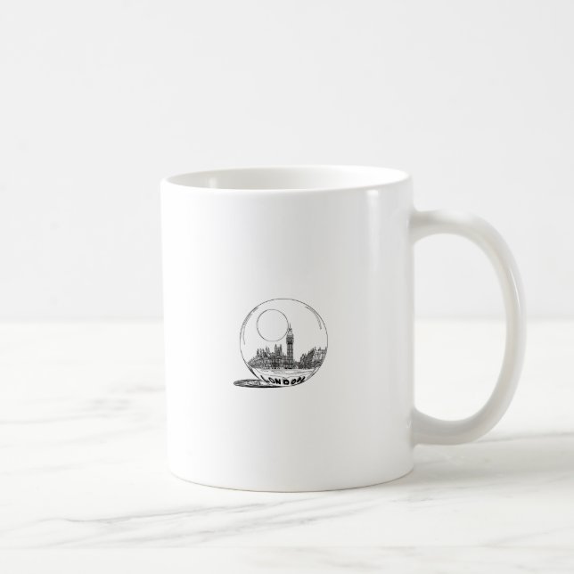 London in a glass ball . coffee mug (Right)