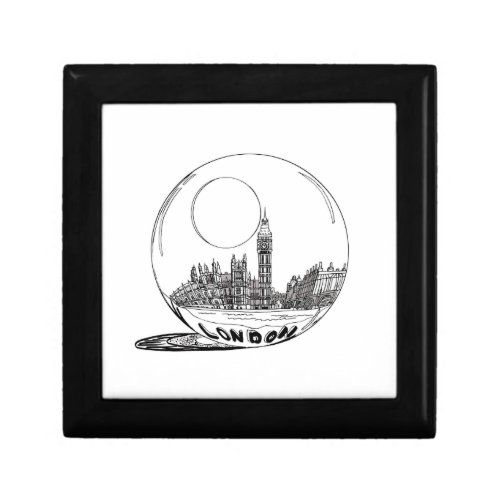 London in a glass ball  gift box