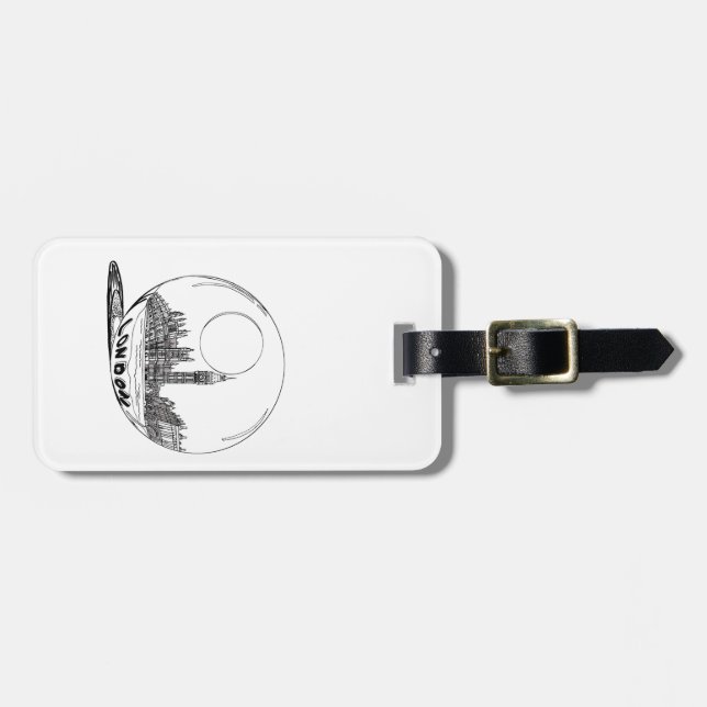 London in a glass ball . luggage tag (Front Horizontal)
