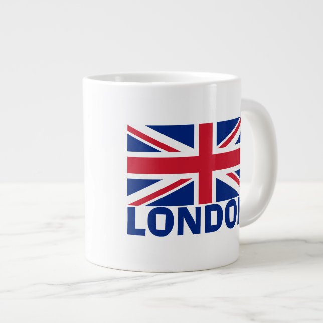 London in Blue Giant Coffee Mug (Front Right)