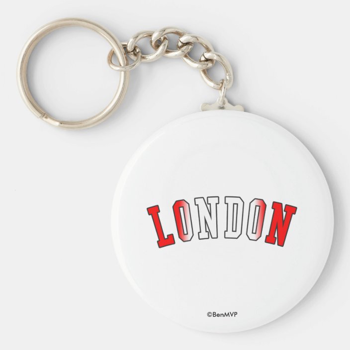 London in Canada National Flag Colors Key Chain