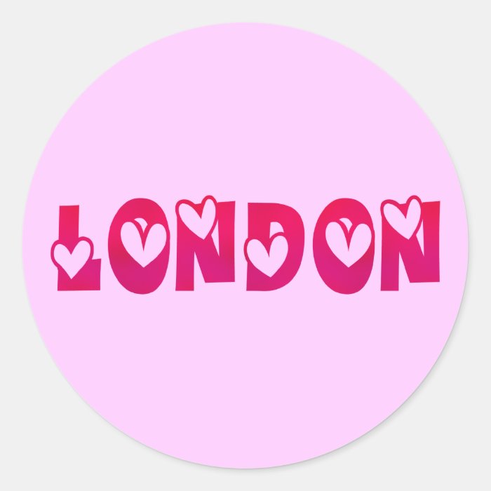 London in Hearts Sticker