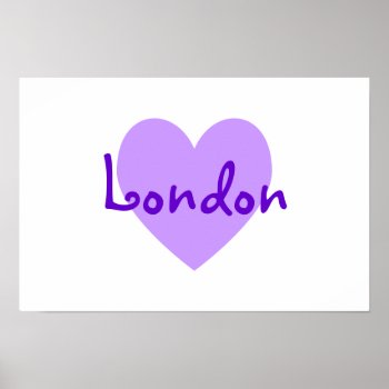 London In Purple Poster by purplestuff at Zazzle