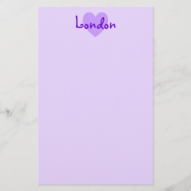 London in Purple Stationery (Front)