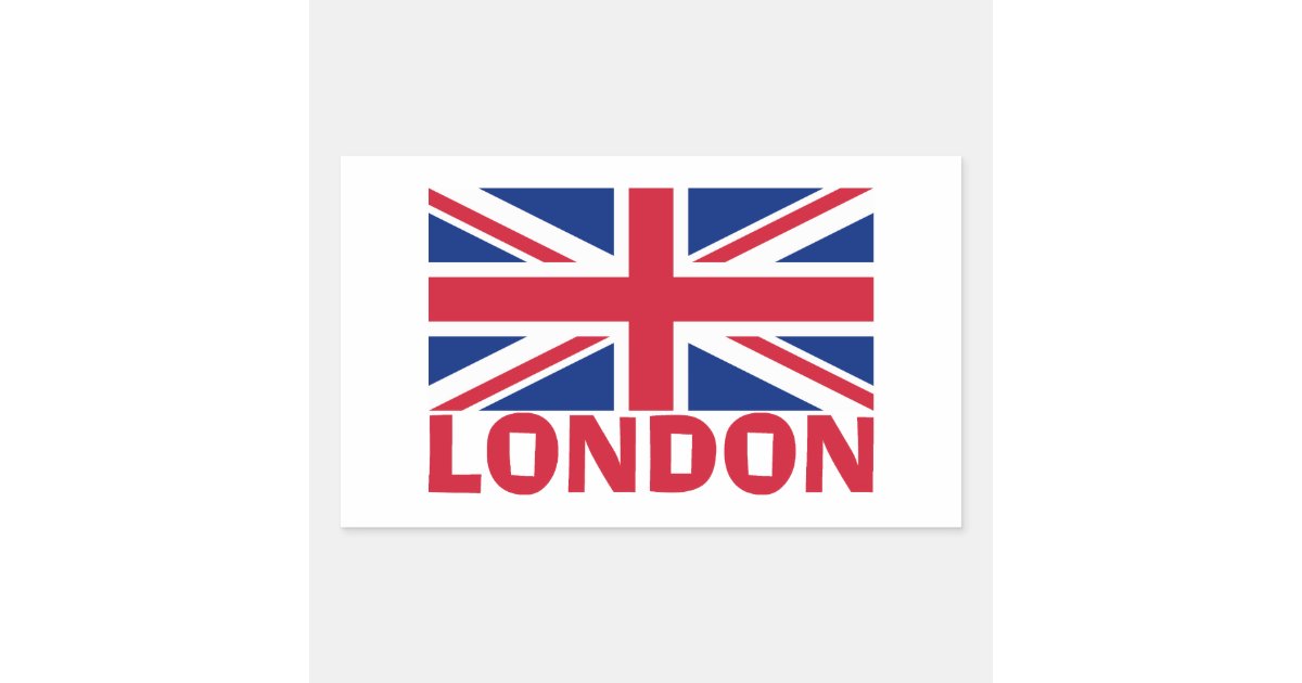 London Red Icon London in Red Rectangular Sticker | Zazzle