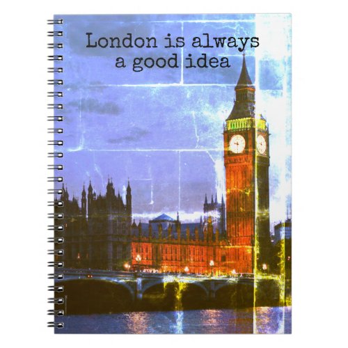 London is always a good idea personalised notebook