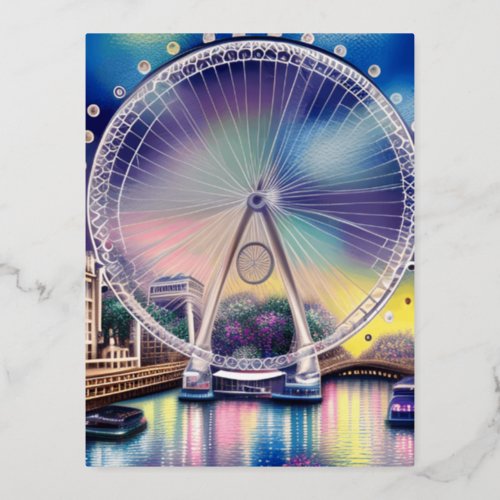 London is the capital city of England and the Unit Foil Holiday Postcard