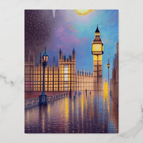 London is the capital city of England and the Unit Foil Holiday Postcard