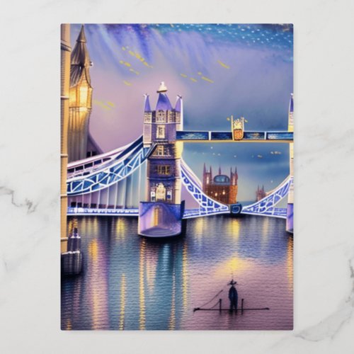 London is the capital city of England and the Unit Foil Holiday Postcard