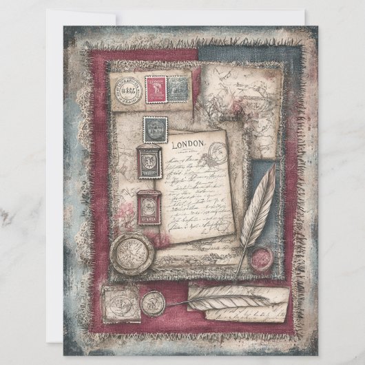 London & Lace Decoupage Paper Sheet (Front)