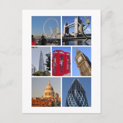 London landmarks 2 postcard