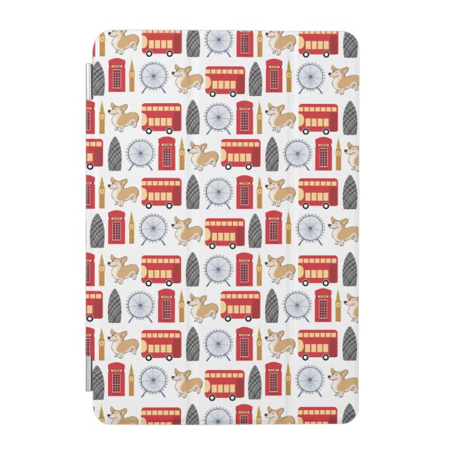 London Landmarks Icon Collage iPad Mini Cover (Front)