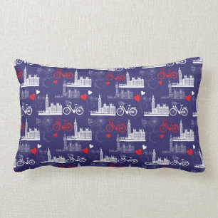London Landmarks Pattern Lumbar Pillow