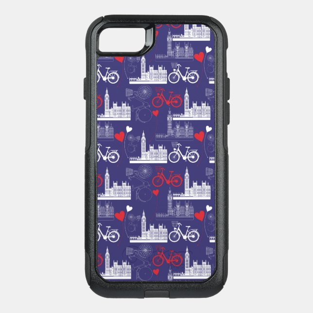 London Landmarks Pattern Otterbox iPhone Case (Back)