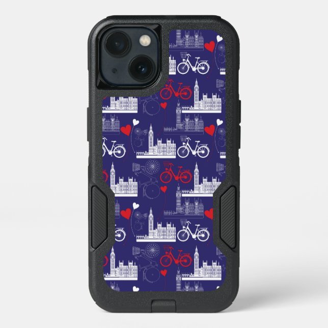 London Landmarks Pattern Otterbox iPhone Case (Back)
