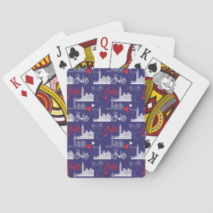 London Landmarks Pattern Poker Cards